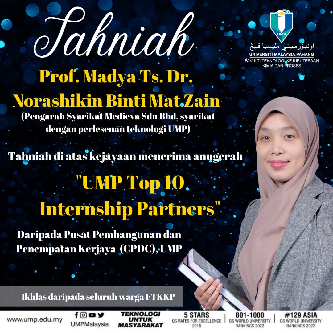 MEDIEVA SDN BHD DIANUGERAHKAN “UMP TOP 10 INTERNSHIP PARTNERS”